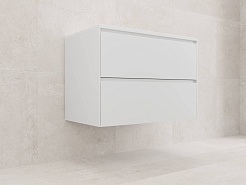 Style Line Тумба с раковиной Лима 80 Plus подвесная эмаль белая матовая – фотография-3